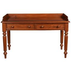 19th Century Mahogany Two-Drawer Writing Table 10