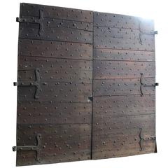 Antique Studded Double Door
