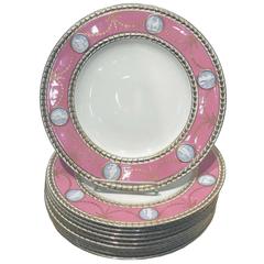 Antique Set of Ten Wedgwood Porcelain Dinner Plates, circa 1900