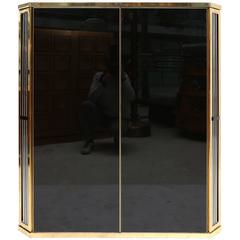Black Glass and Brass Cabinet 7