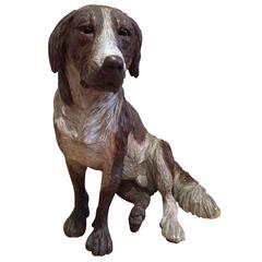 Late 19th Century Mäder Swiss Black Forest Carved Dog