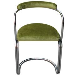 Vintage German Tubular Steel Bauhaus Armchair by Marcel Breuer