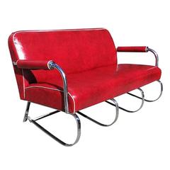 Kem Weber Chrome Tubular Sofa by Loyd Manufacturing 5