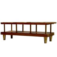 Bottle Holder Mahogany & Brass