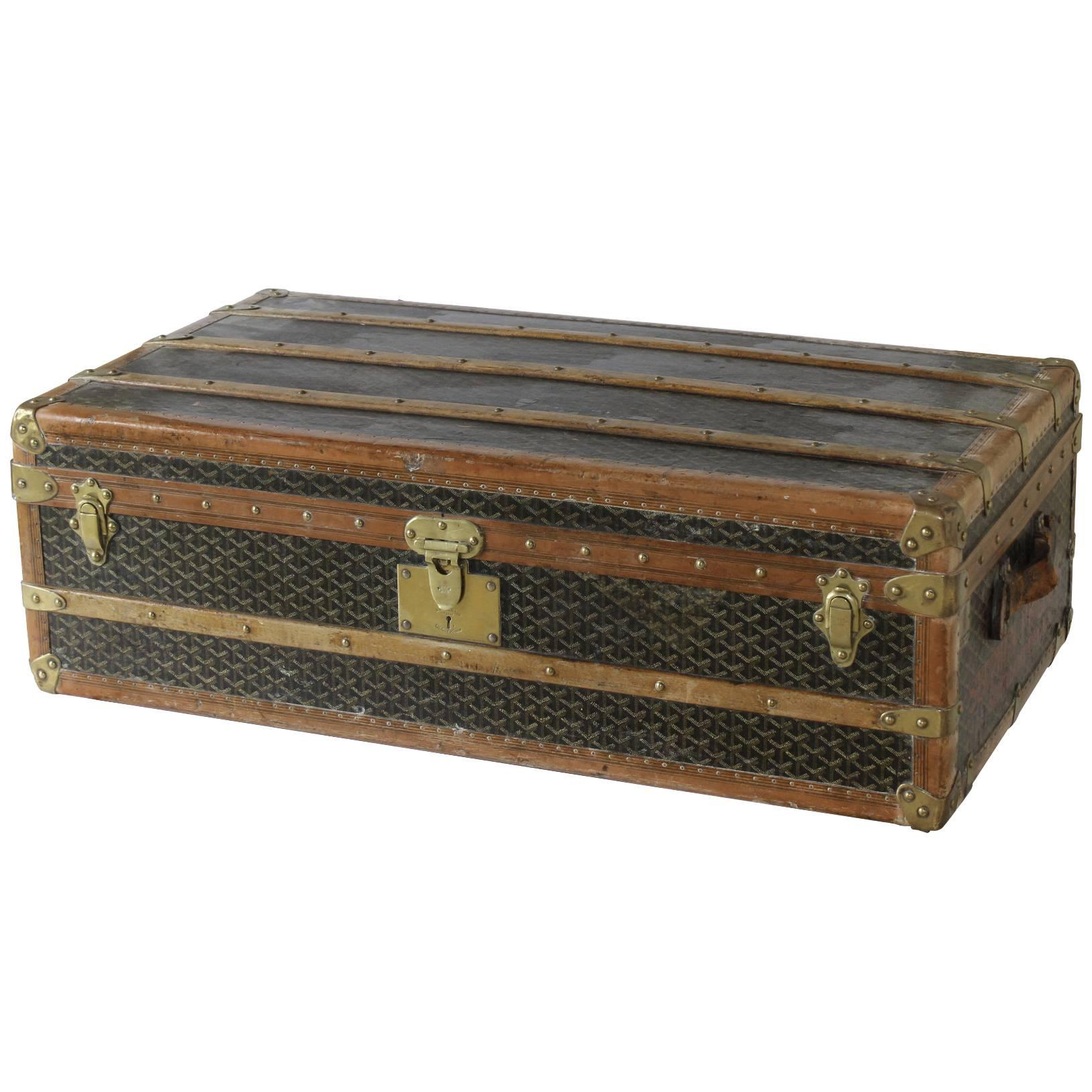 Extremely Rare Goyard Cabin Trunk For Sale
