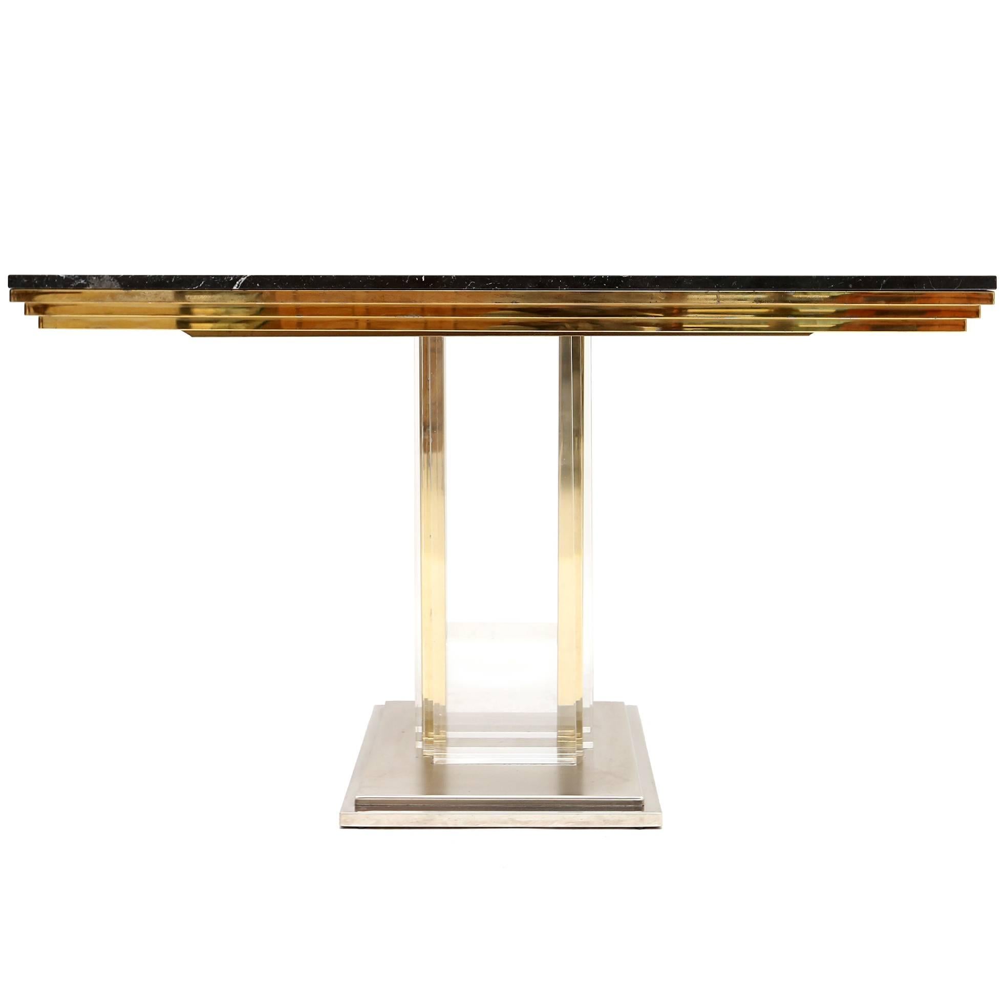 Nero Marble and Perspex Console