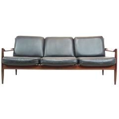 Rosewood and Mahogany Sofa, circa 1950