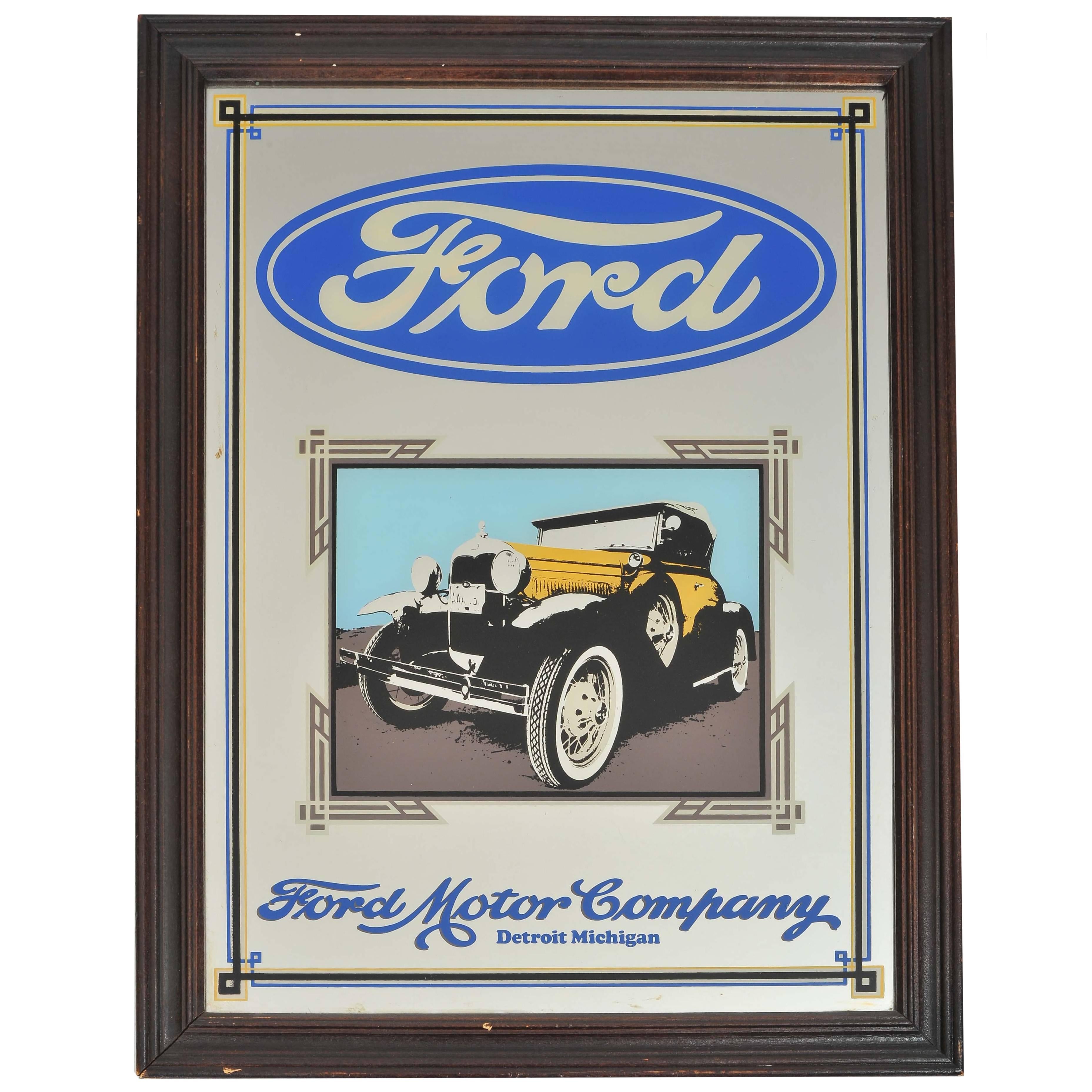 1980s Vintage Ford Motor Company Mirror  For Sale