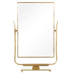 Vintage Mid-Century Brass Two Sided Swing Mirror