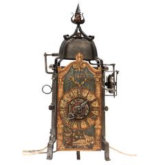 Gute gotische Kammeruhr aus Eisen mit Alarm, datiert 1608