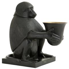 Sitting Monkey Table Lamp in bronze