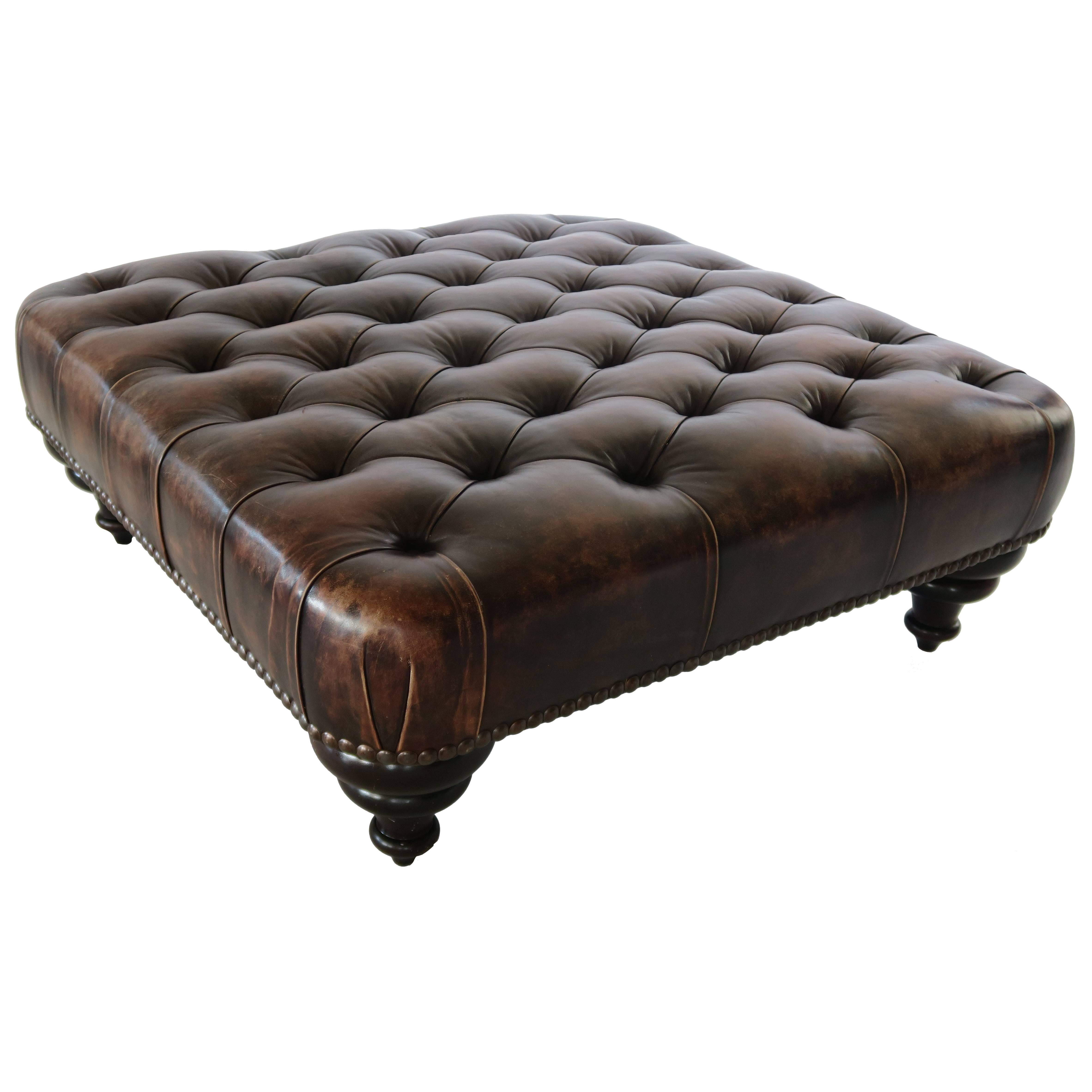 George Smith Ottoman Pouf, England, Chesterfield