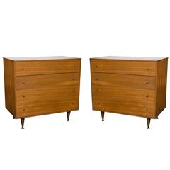 Pair of Mid-Century Modern Bachelor Chests Nightstands, Style of Paul McCobb