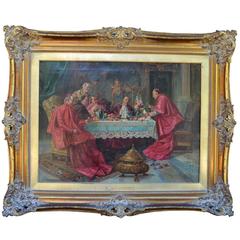 Impressive, Antique Oil on Canvas Signed Painting 7