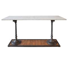 German Marble-Top Pastry Table