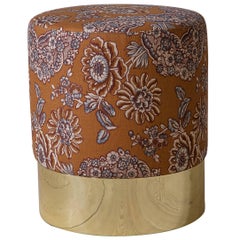 Azucena Stool in Linen Textile