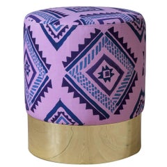 Azucena Stool in Linen Textile