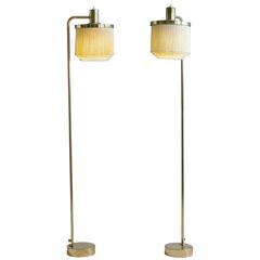 Vintage Pair of 1960s Hans-Agne Jakobsson Floor Lamps with Fringes