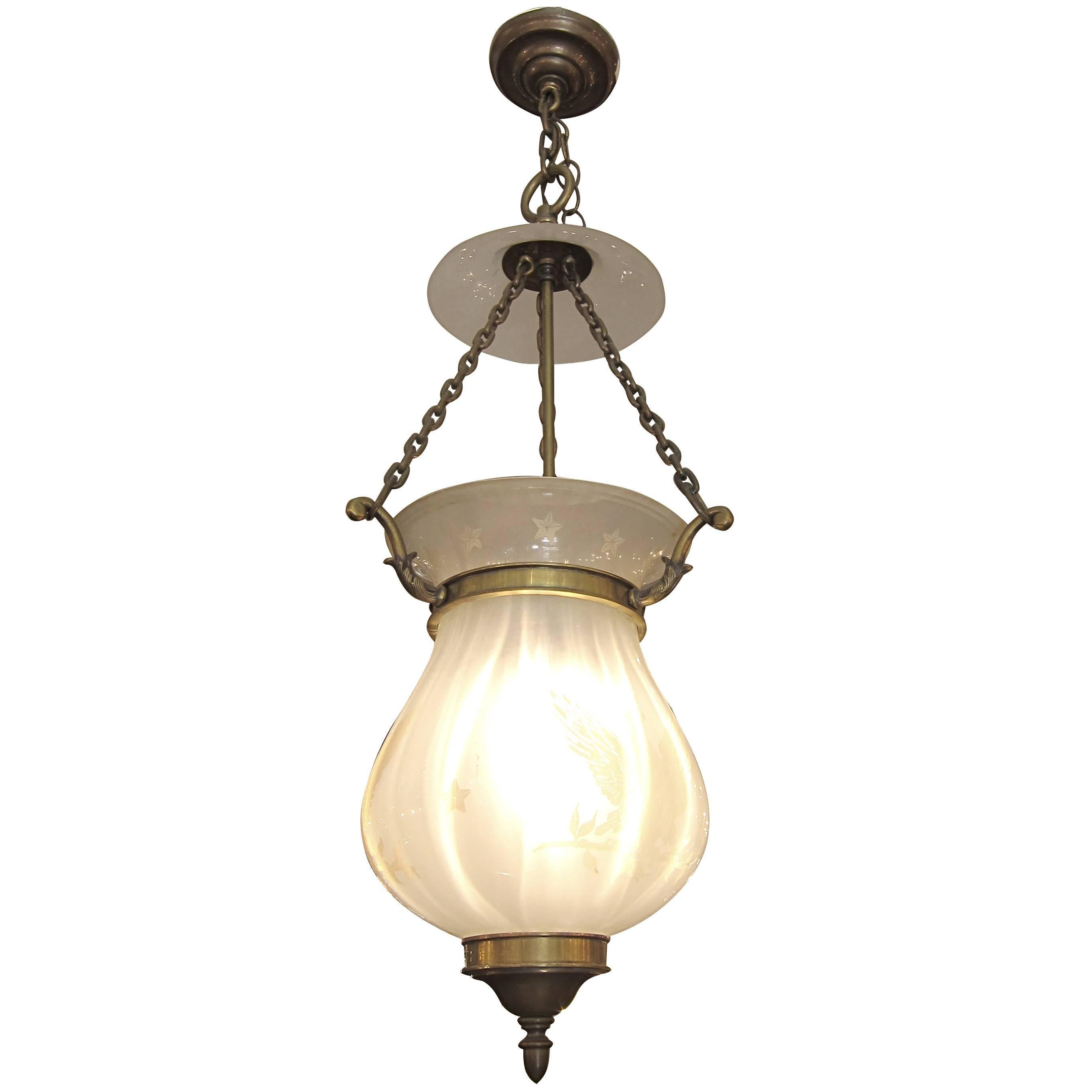 1930s American Made Bell Jar Light