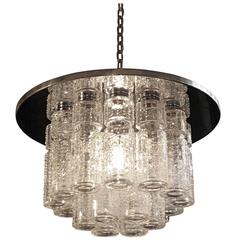 1950s Lightolier Mid-Century Modern Flush Mount Light with Moreno Style Crystals 10