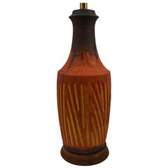 Textured Ceramic Lamp by Fantoni for Raymor