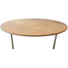 1950s Italian Travertine & Bronze Coffee Table 8
