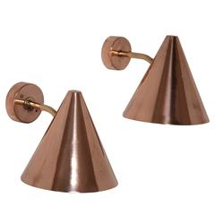 Hans Agne Jakobsson Copper and Brass Wall Lamps, Sweden