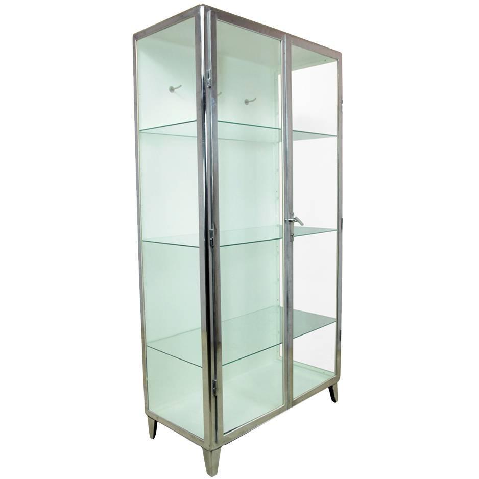 Polished Steel Medical Display circa 1930 at 1stdibs