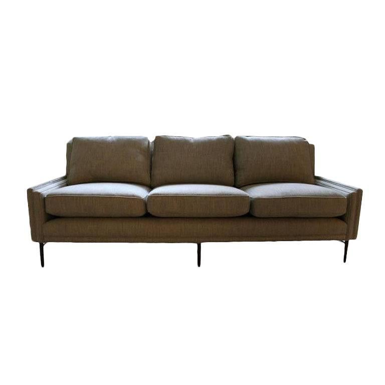 Allen Stepped Arm Three-Seat Sofa For Sale