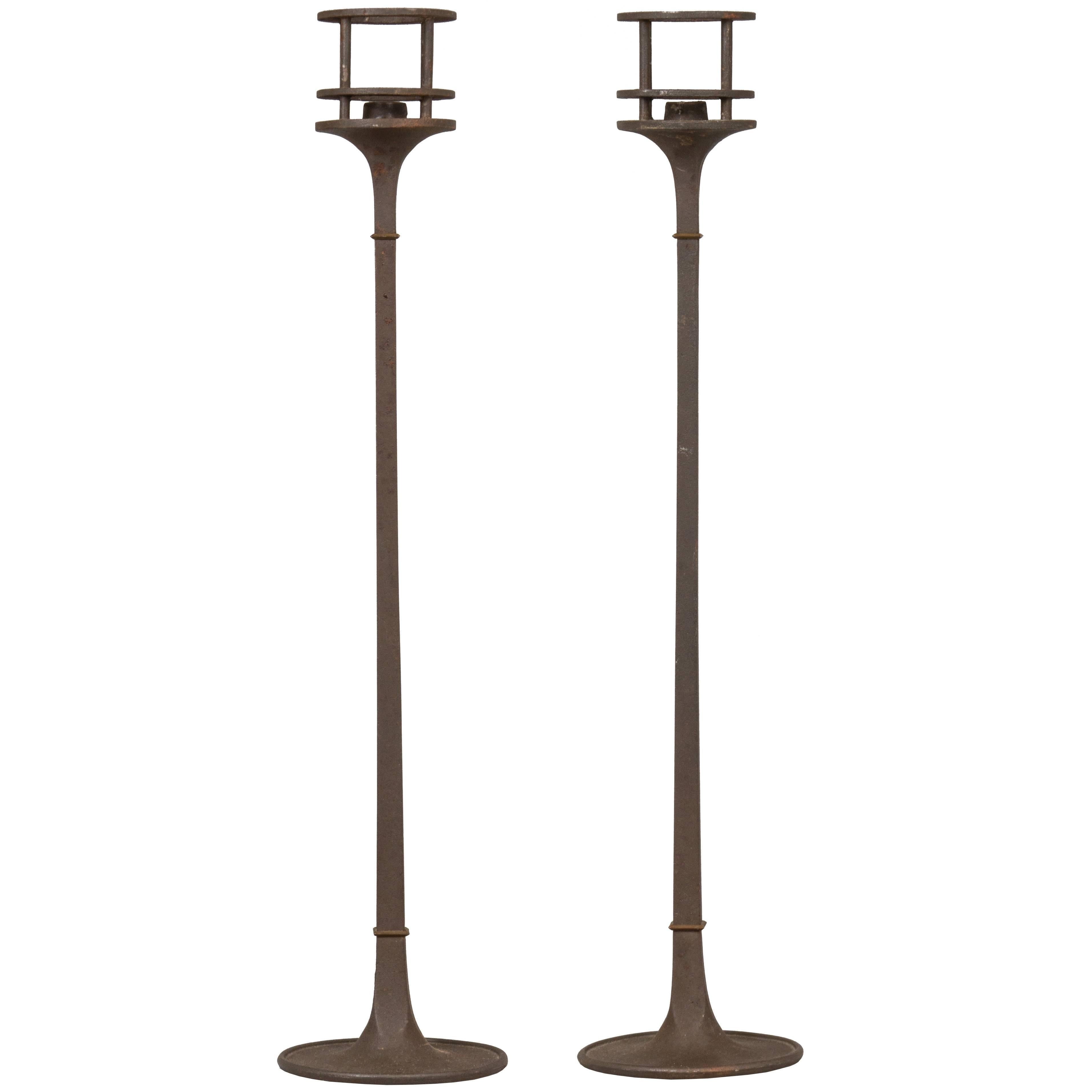 Pair of Dansk Candlesticks by Jens Quistgaard For Sale