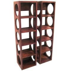 Danish Modern Rosewood Set of Wall-Mounted Wine Racks