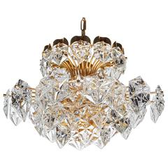 Exquisite Faceted Crystal Chandelier with Multi-Tier Design by Kinkeldey