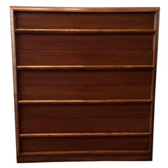 T.H. Robsjohn-Gibbings for Widdicomb Walnut Highboy Dresser