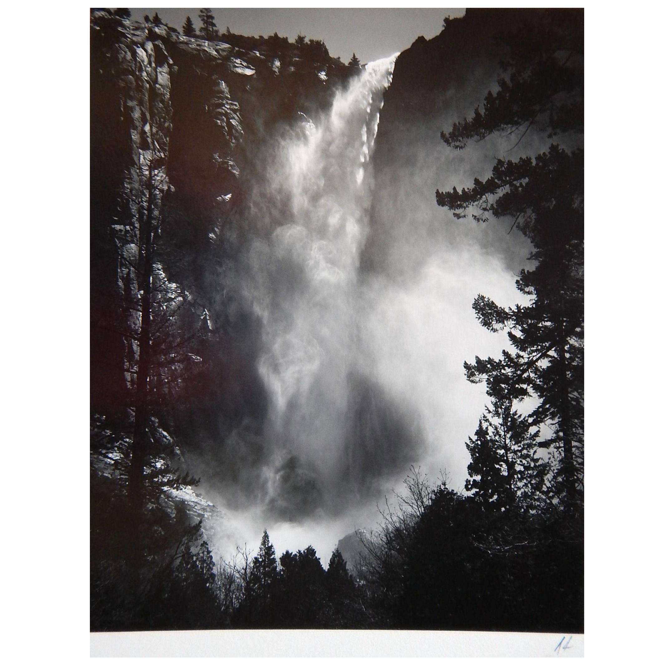 Ansel Adams Signed Original Gelatin Silver Print, "Bridalveil Fall, Yosemite"
