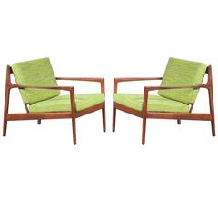 Folke Ohlsson Walnut Lounge Chairs for DUX