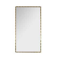 Large Scale Linked Brass Frame Mirror, 1950s