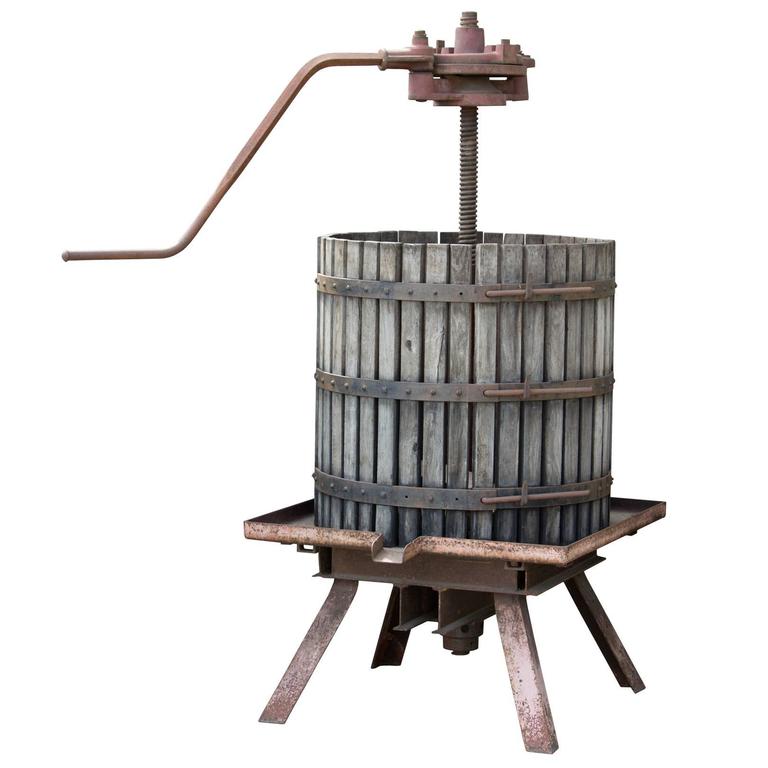Very Large Antique French Wine Press at 1stdibs
