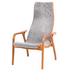 Yngve Ekström, Lamino Chair in Cherrywood, Laminated Wood, Sweden