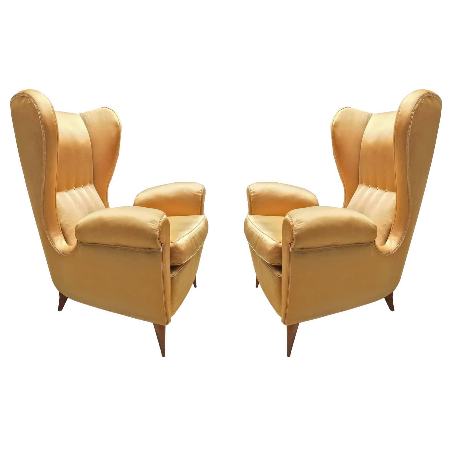 Beautiful Pair of Armchairs, Design by Paolo Buffa, 1948