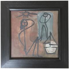 Framed Ceramic Tile Decorated by Jacques Innocenti 8