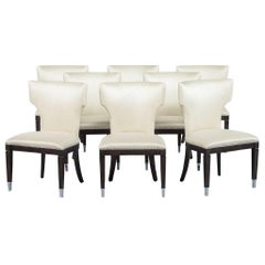 Set of Eight Univoy Modern Style Dining Chair