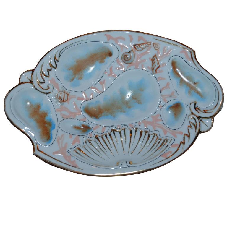 Antique Oyster Plate at 1stdibs