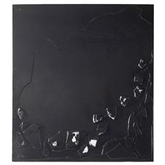 Martha Sturdy, Resin on Steel Canvas, Contemporary "Black Ice #403"