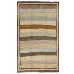 Vintage Tulu Rug with Modern-esque and Multiple Bands of Colors  