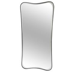 Gio Ponti Elegant 'Free-Form' Brass Mirror