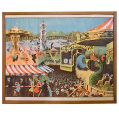Antique English Carnival Poster