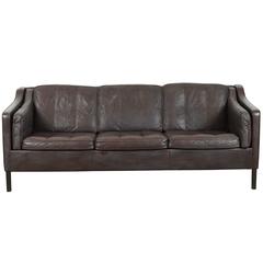 Børge Mogensen Leather Sofa Model 2213