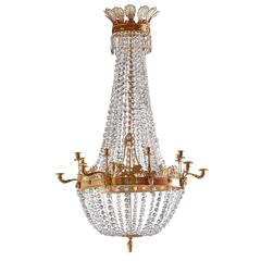 Imposing Ormolu and Crystal Tent Form Chandelier, circa 1810 6