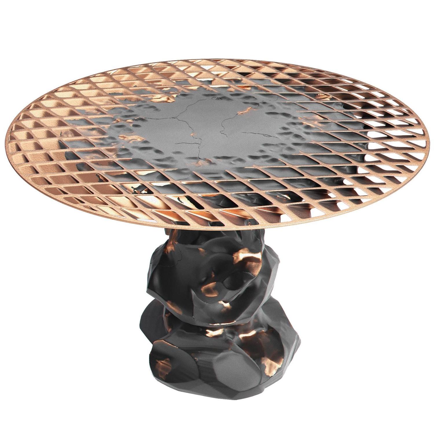 Art Deco Monkey Table In Bronze Finish On Iron At 1stdibs Metsidian Round Side Table End In Obsidian And Copper Finish On Top