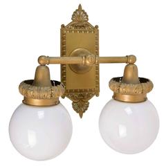 Early 20th Century Massive Classic Two-Arm Sconce from the Milwaukee Auditorium